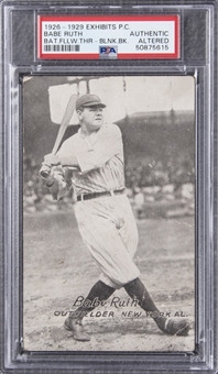 1926-29 Exhibits Babe Ruth, Batting Follow Through – PSA Authentic
